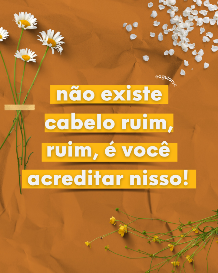 NÃO EXISTE CABELO RUIM. RUIM É VOCÊ ACREDITAR NISSO!